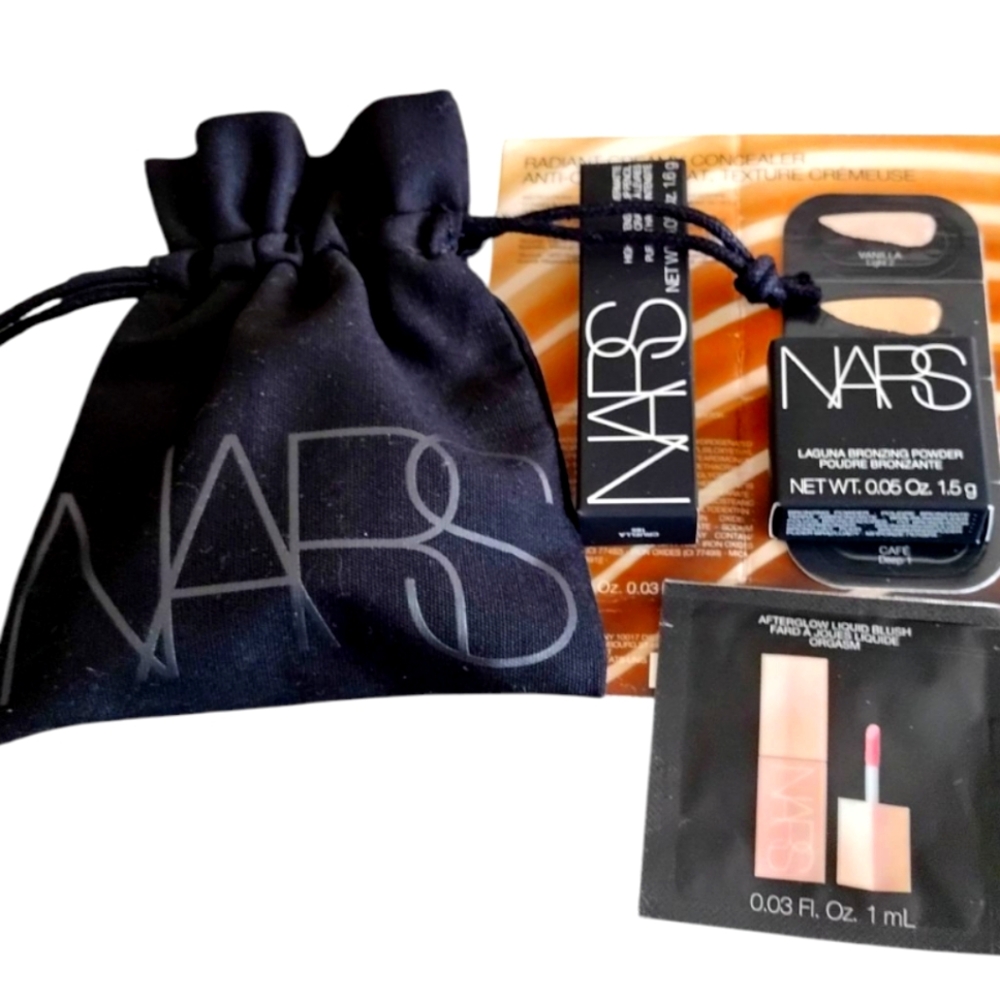Nars 5 Piece Gift Lip Pencil Holiday Bronzer Mini Travel Size